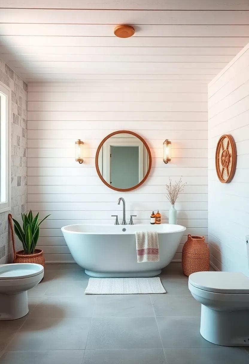 use Shiplap on Ceiling Panels for an ​Expansive Feel