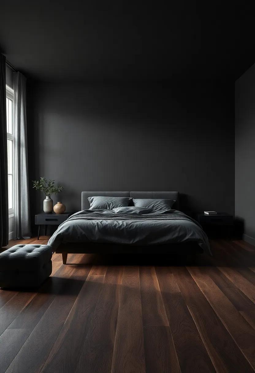 Bold Flooring Choices⁣ That​ Harmonize with⁤ Dark Themes