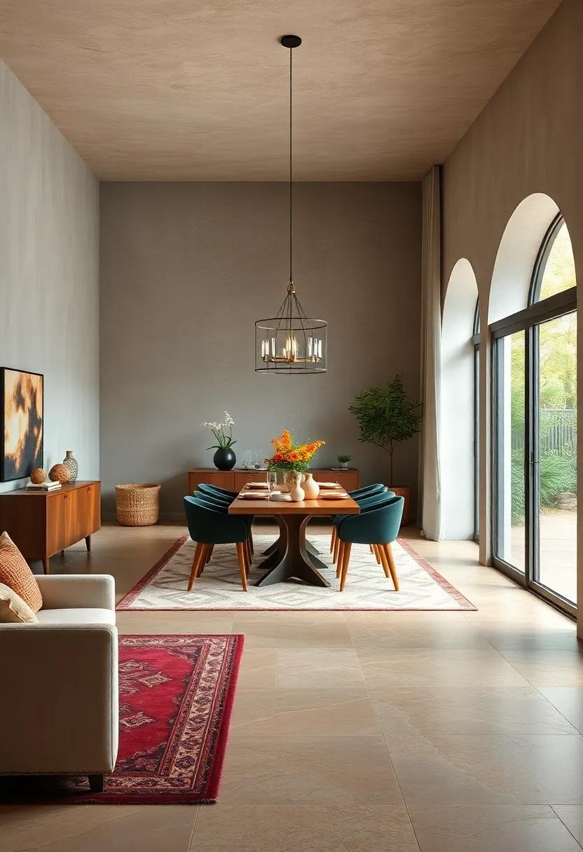 Use natural stone flooring ⁤to bring in organic textures, offering both strength and beauty in‌ your dining ‌room