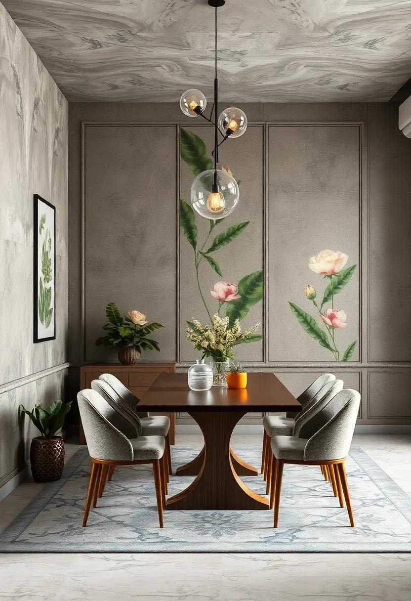 Botanical⁣ Design: ⁣Adorn your panels ‍with botanical ⁢prints ​or greenery, infusing ⁤your dining room with freshness and life