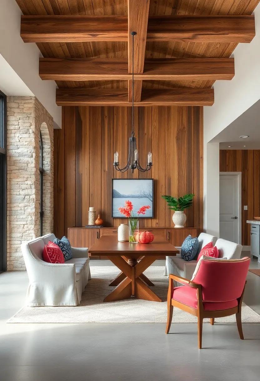 Rustic Beams: Mix wood ‍paneling with exposed‌ beams⁤ for a farmhouse-style⁤ ambiance that feels ‌both cozy ⁣and inviting