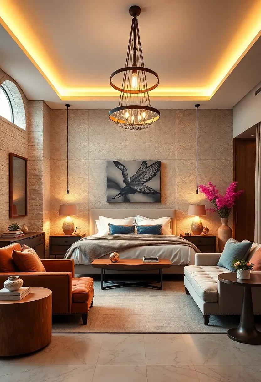 Statement Lighting: Make ‍a bold ⁢statement with ⁤unique ‍light fixtures,‍ such as an ⁢oversized pendant​ or an​ artistic chandelier, ⁤that doubles as a piece of ⁢art