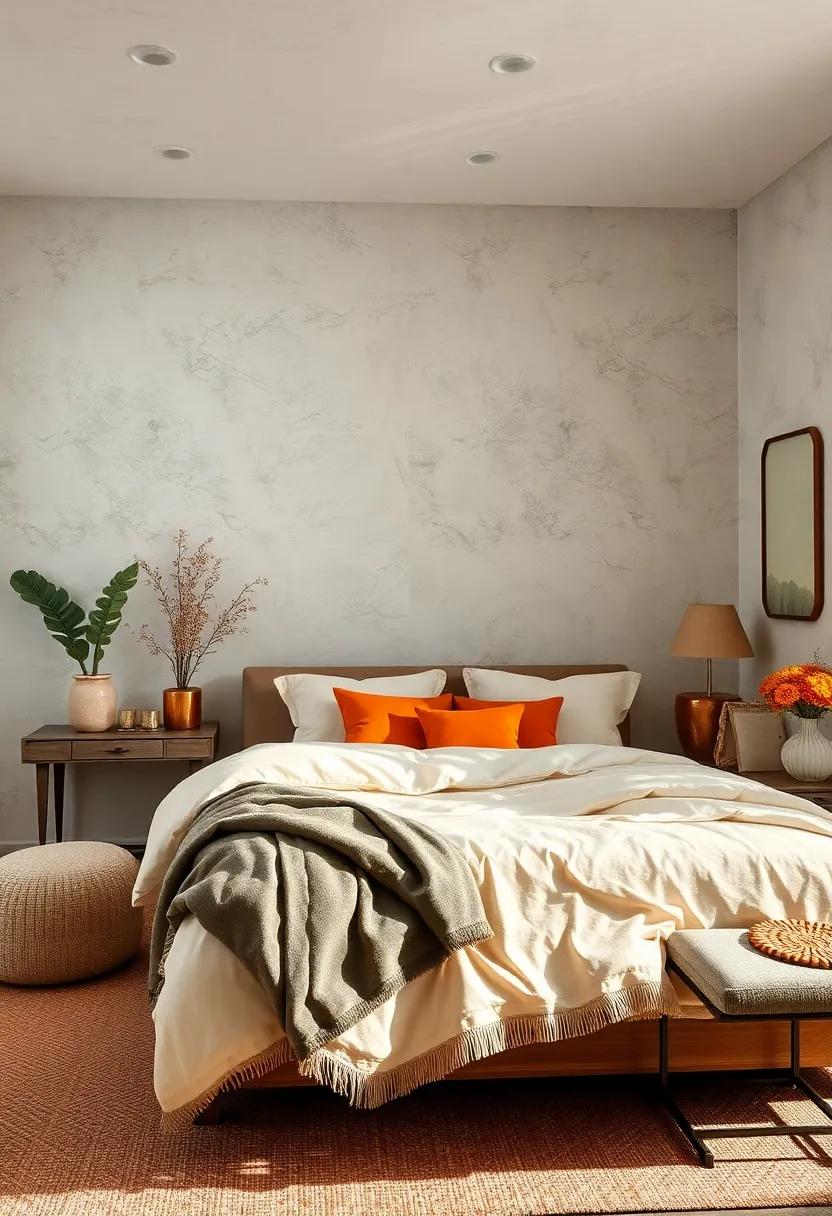 Layered⁢ Textiles: Create‌ texture and warmth in your bedroom by ⁢layering different fabrics—think⁣ plush throws, silky pillows,​ and cozy ⁣blankets