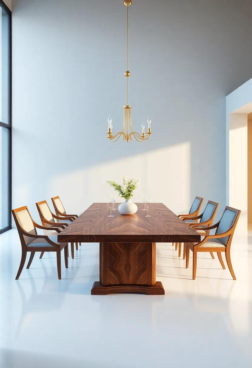 Elegant Extendables: A long,classic wood table with intricate details and an elegant finish that ensures every meal feels like⁢ a celebration