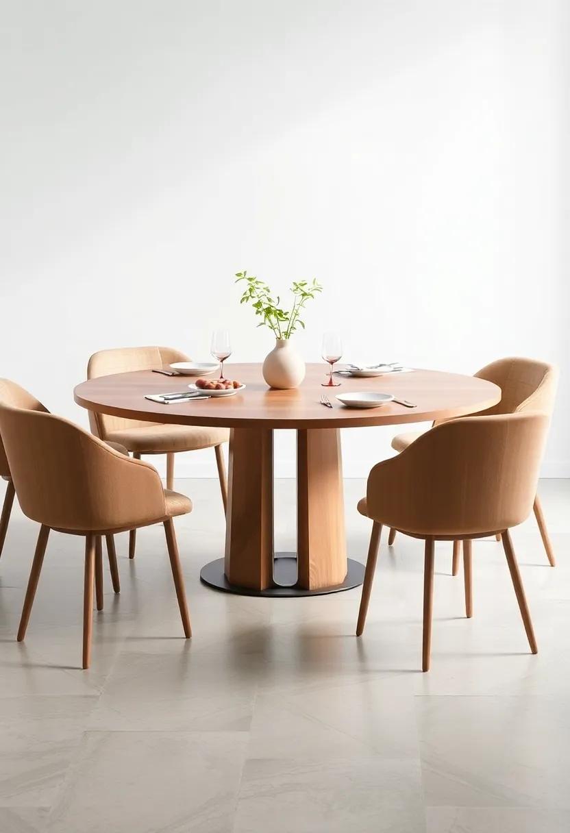 Round and Romantic: A round extendable table that encourages intimacy, ‍perfect for smaller settings while also offering versatility for larger gatherings