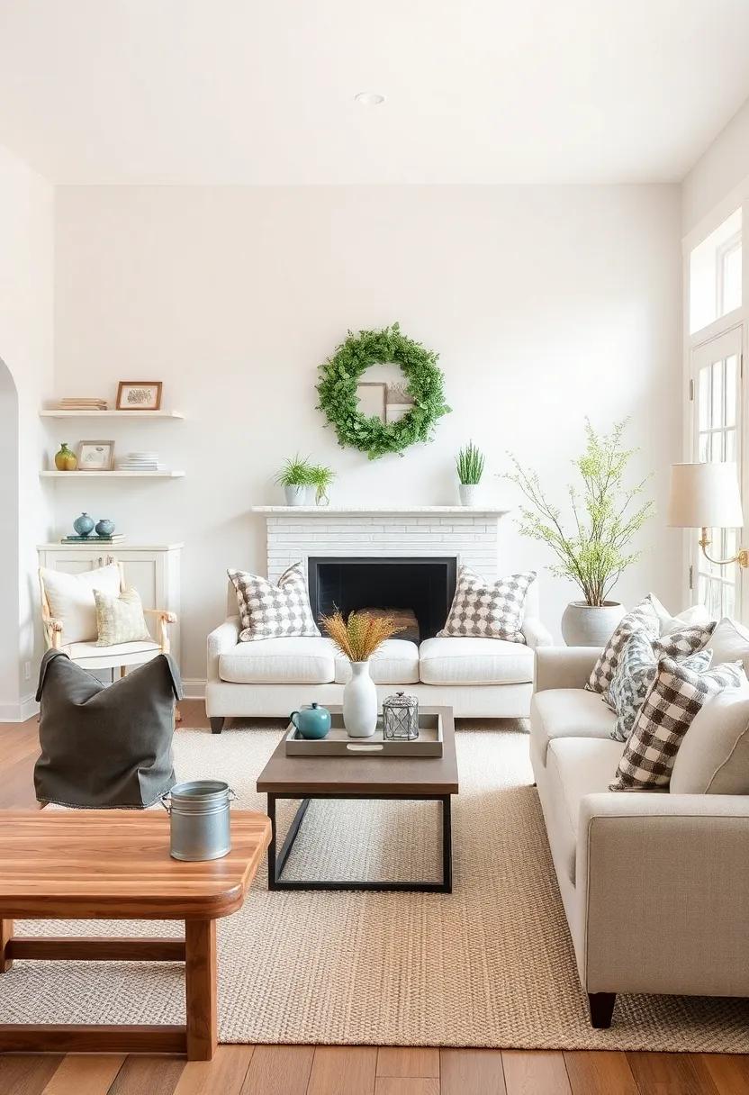 Galvanized Metal Accents: Introduce a few galvanized metal decor pieces like⁣ buckets or trays, adding a rustic charm complementing the farmhouse vibe