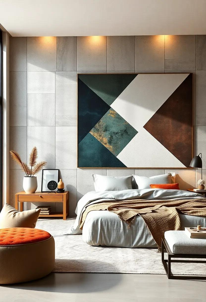 Dazzling⁢ metallic Accents in Geometric wall Art for a Touch of​ Glamour