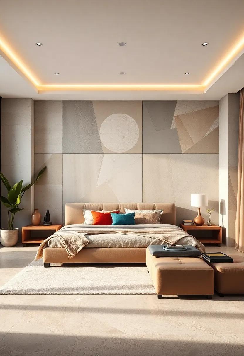 Innovative ⁣Use of Wallpaper and Stencils for Unique Geometric ⁤Wall​ Designs