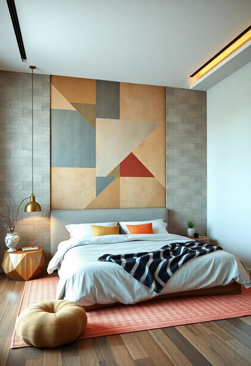 Layered Textures in Geometric Wall ​Art That Add ⁤Depth to Your ‍Bedroom Aesthetic