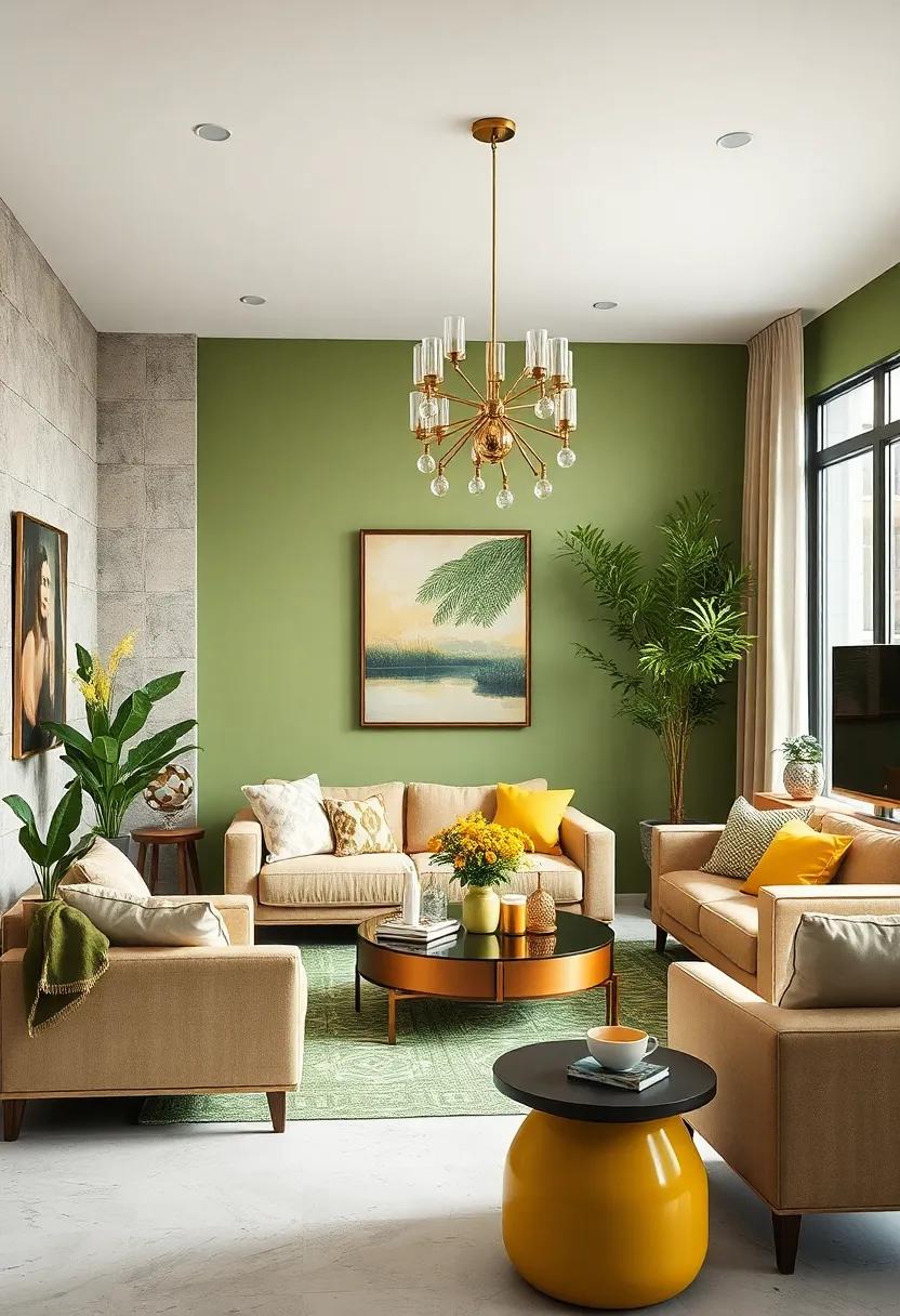 Inviting Calm with Soft Green Wall Paint and‍ Decor Elements