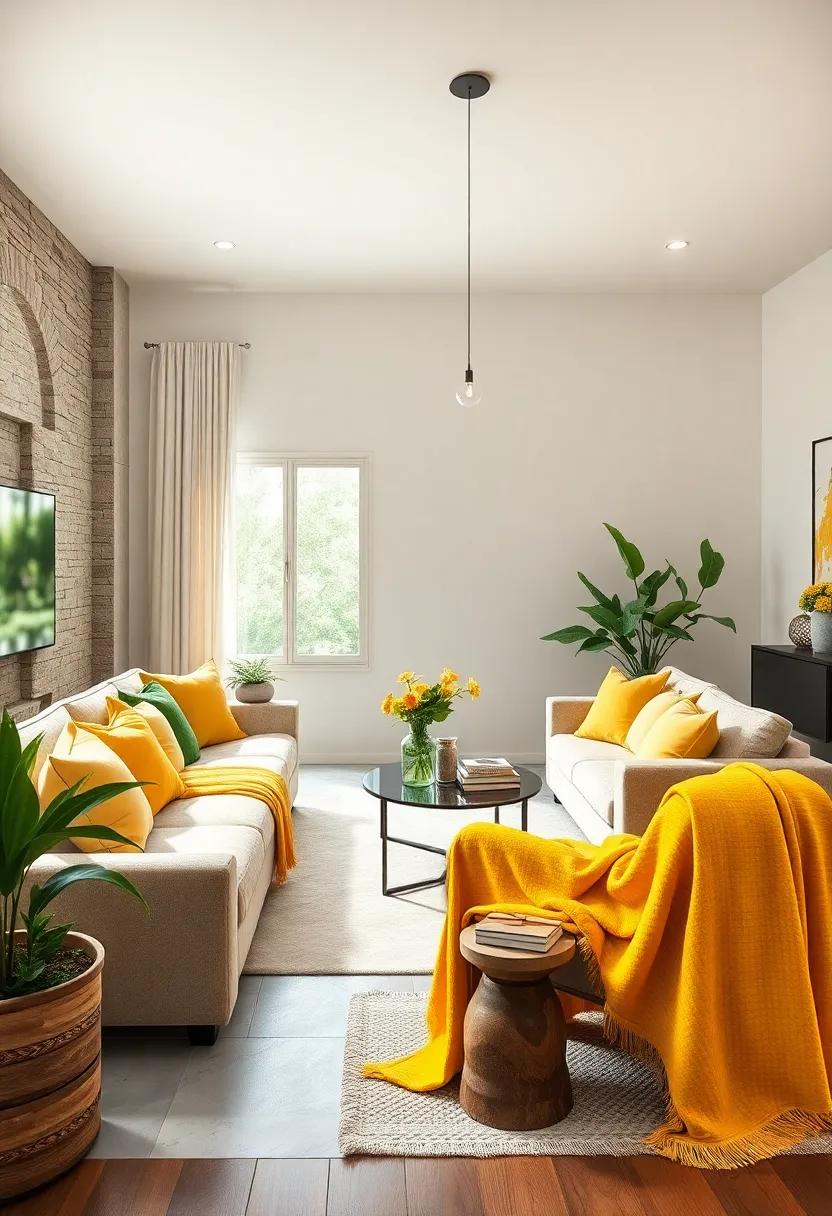 Brightening ⁣Your Space: ⁣The Impact of​ Yellow ‌Throw Pillows and Blankets