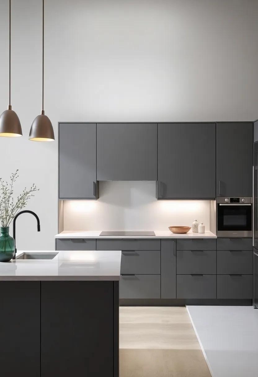 Lighting‍ Elegance: Enhancing Grey Cabinets with thoughtful Illumination