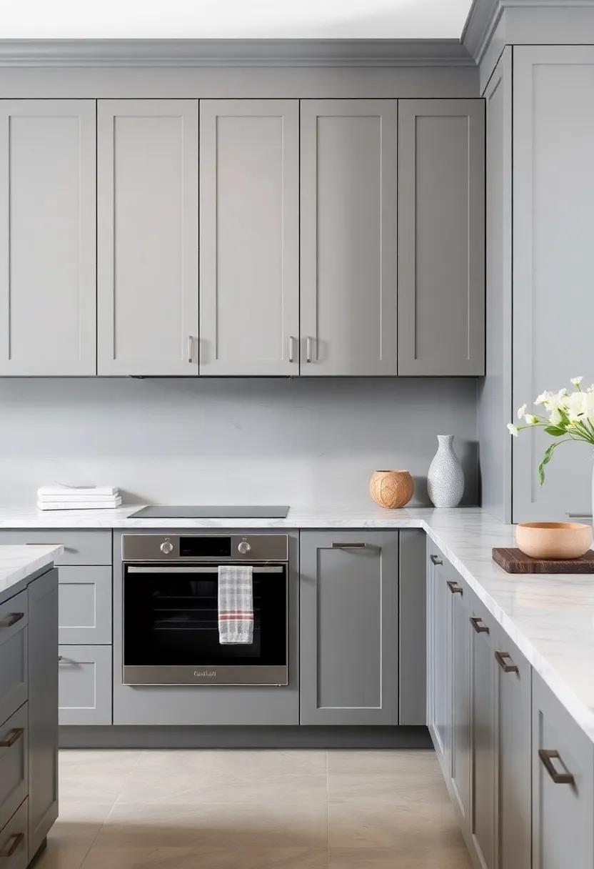 timeless Materials: Pairing Grey Cabinets with Stone and ‌Quartz Countertops