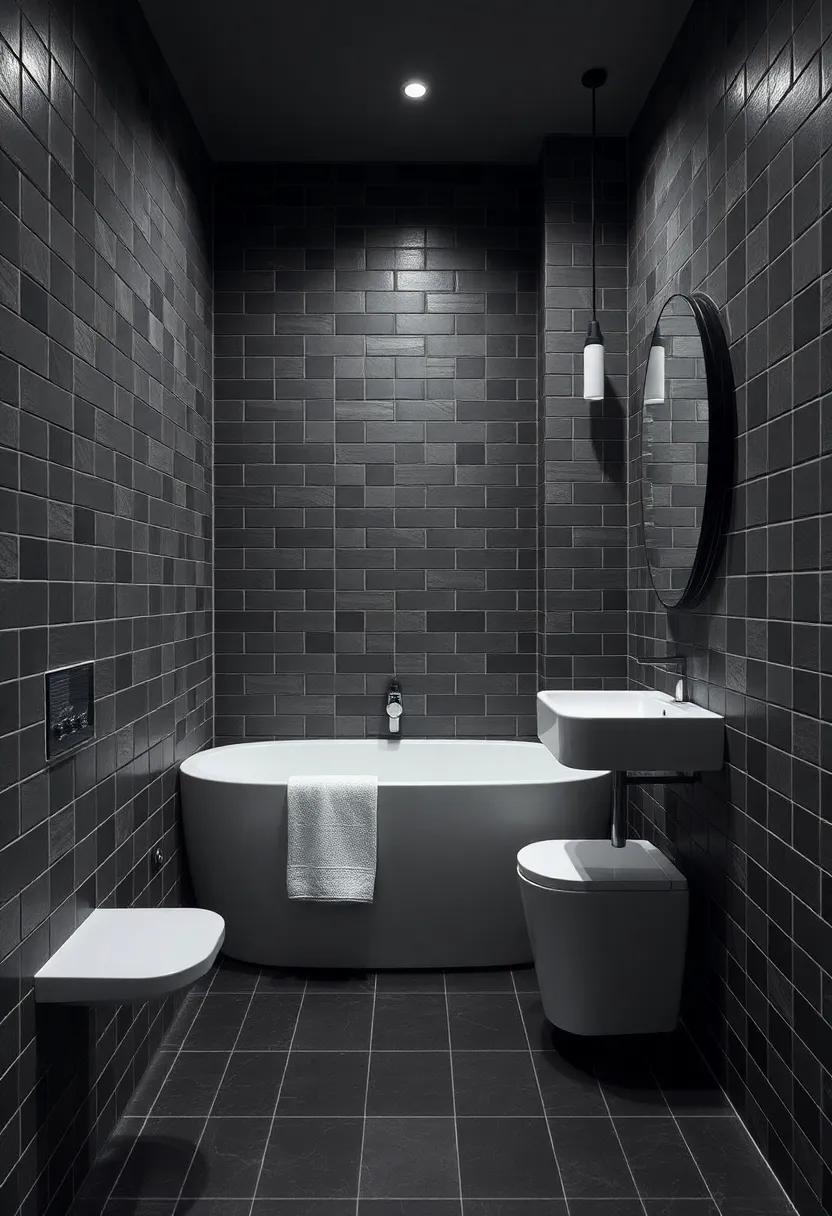 Black Grout ⁤lines: Use ‍black grout with lighter tiles for‌ a striking contrast​ that ​draws ​attention and complements the darker tones beautifully