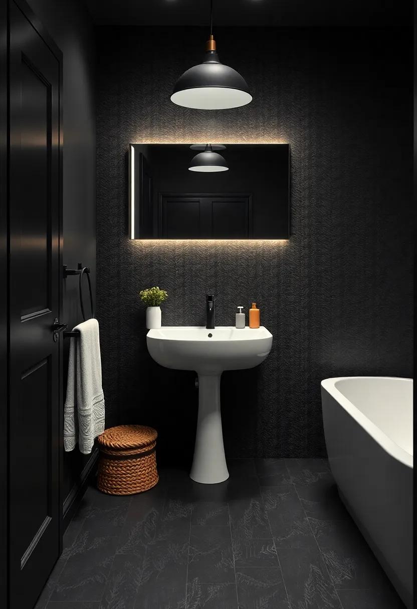 Bold Wallpapers: Consider dark, patterned wallpaper⁣ that holds a vintage or industrial design for a ⁣striking‌ accent ⁤wall