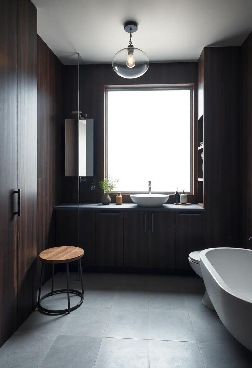 dark Wood Cabinetry: Deep mahogany or walnut cabinets can soften the industrial edge while providing rich‌ contrast ‌to lighter surfaces