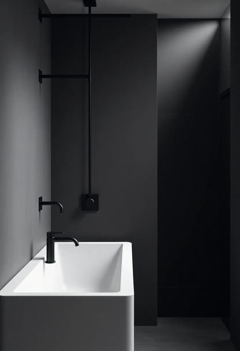 Matte Black Fixtures: Go for matte black ‌faucets and showerheads‍ for a sleek look‌ that complements‍ darker tones while adding a modern ⁣touch