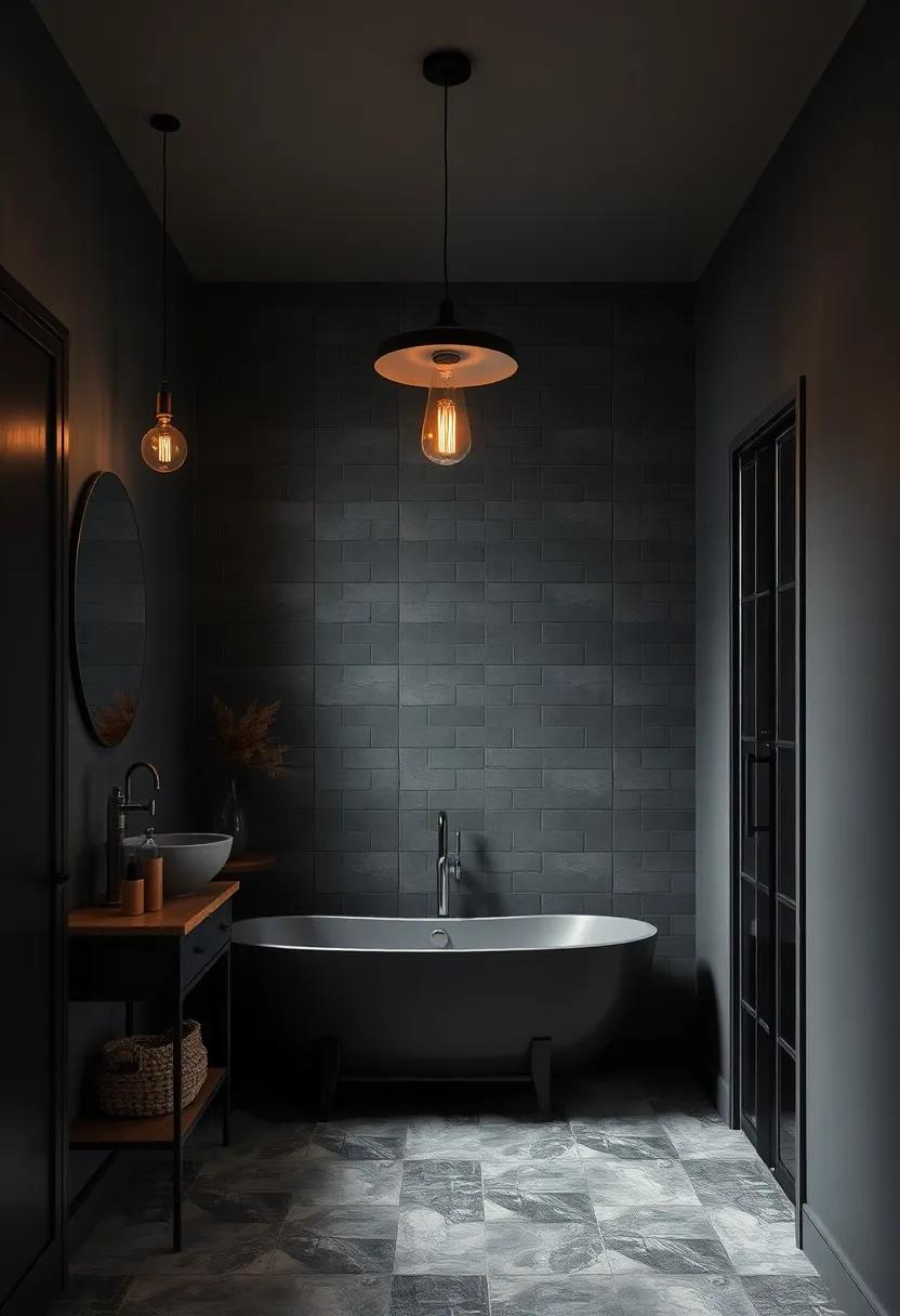 Moody Lighting: Install industrial-style ‍pendant lights in aged brass or black to cast a warm glow in​ the ⁣entry,⁢ perfectly balancing ‌darker tones