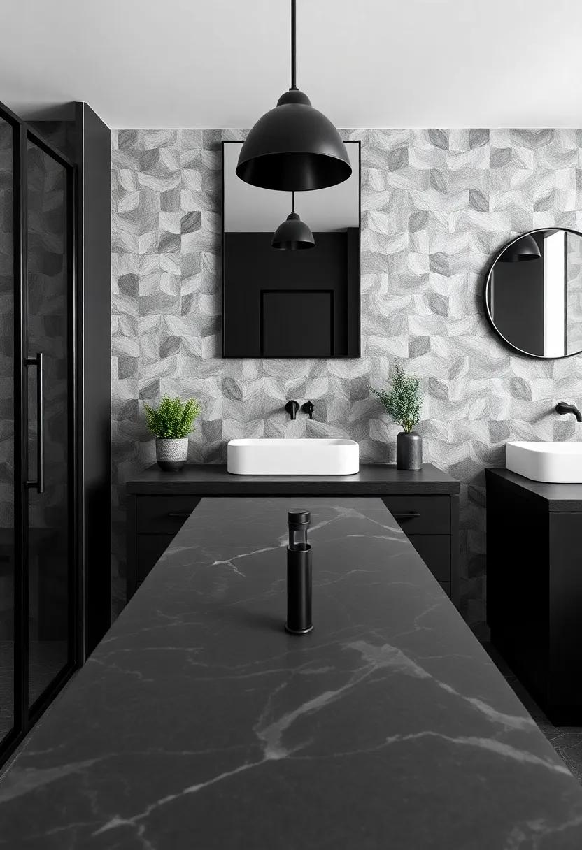Stone⁣ Countertops: Opt for dark stone‍ countertops,⁢ such as slate ⁣or soapstone, bringing a natural‍ element that harmonizes with an‍ industrial ⁤framework