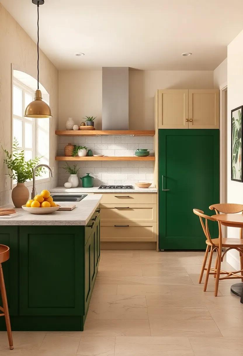 Creamy⁢ Almond and Deep Green:‌ Embrace natural‌ elements ‍with creamy almond‌ tones mingled with deep ‍green accents, offering a harmonious and calming setting