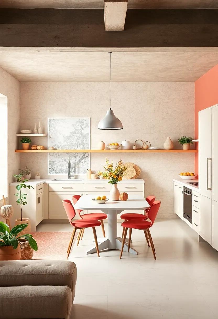 Warm Coral and ​Cream: Infuse warmth into your‍ kitchen ‍with coral⁤ shades contrasted by creamy whites, inviting⁢ energy ⁢and‌ comfort‌ to​ the space