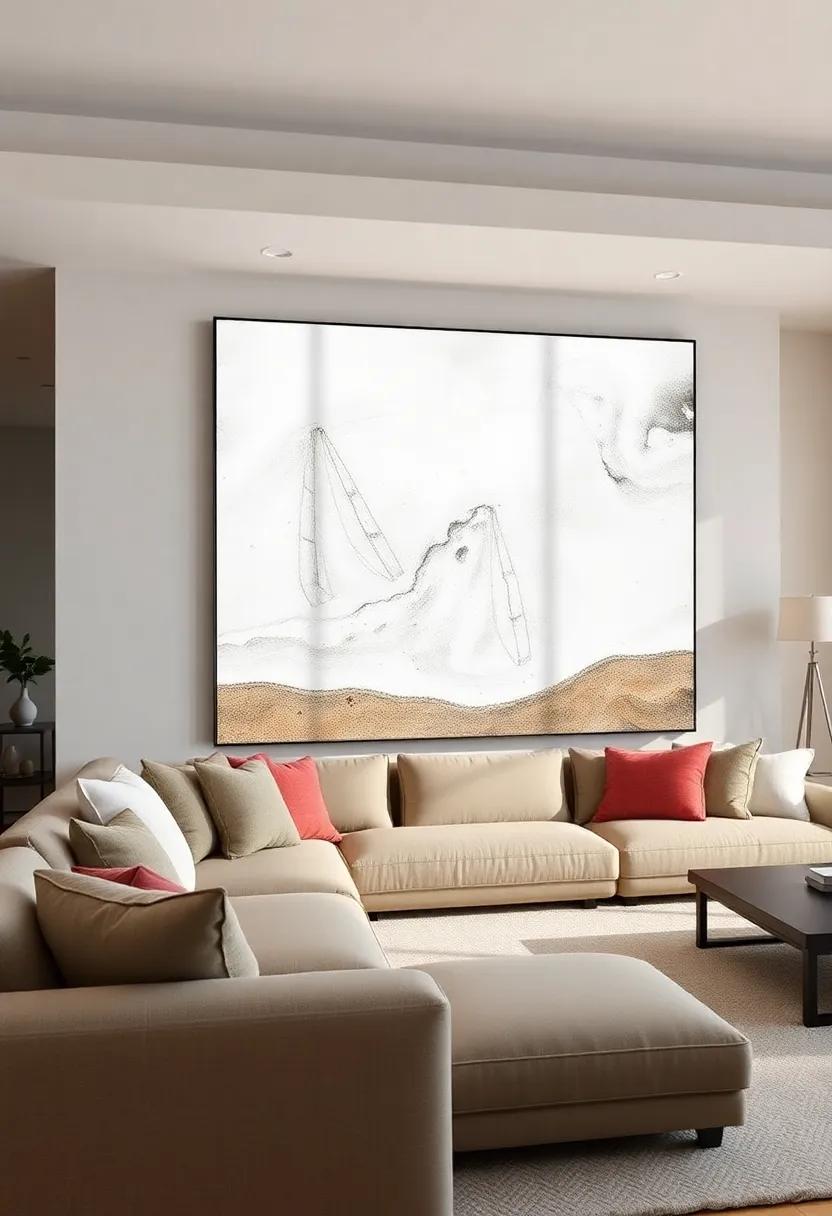 Oversized Canvas Prints: Harness ⁢the power‌ of bold imagery⁢ with large-scale⁤ canvas prints​ that draw the⁤ eye and​ set the tone of your living room