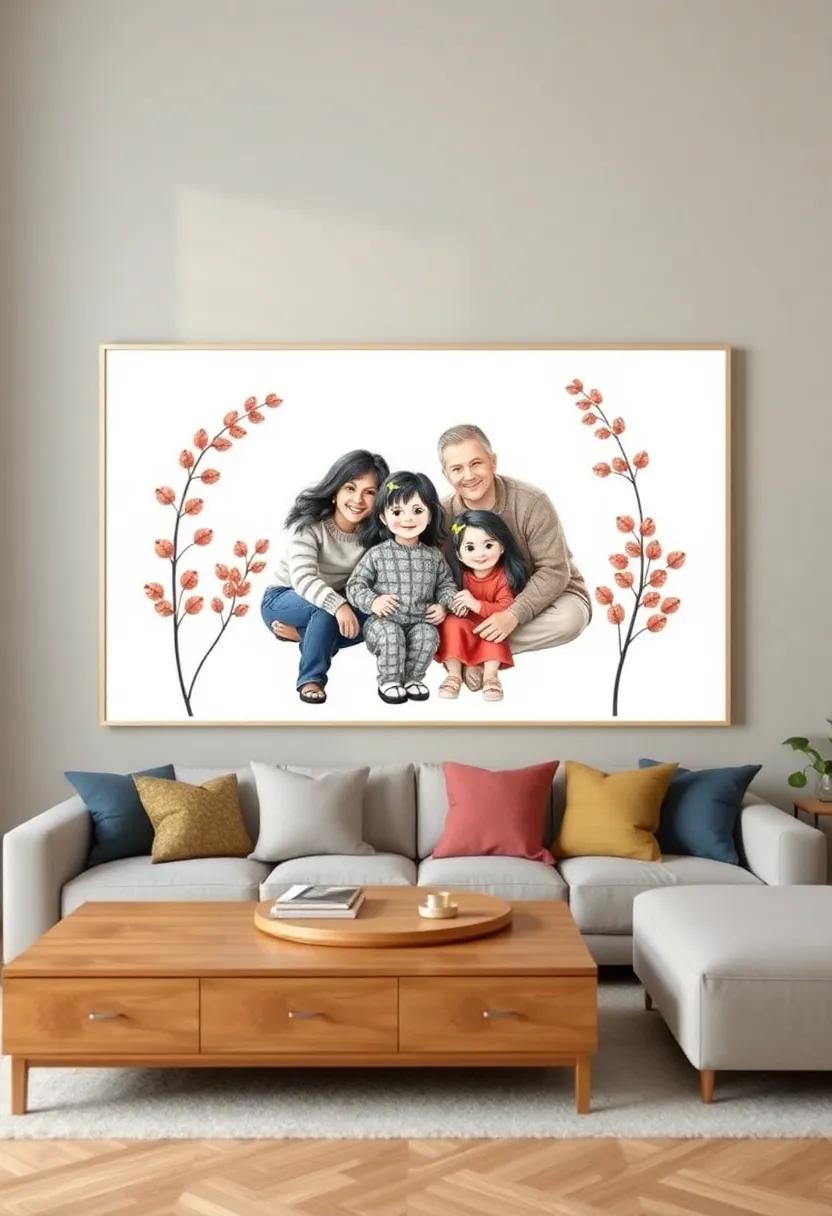 Large-Scale Family Portraits:‌ capture ​cherished⁣ memories ​with oversized family⁤ portraits that become a heartfelt centerpiece of your living space