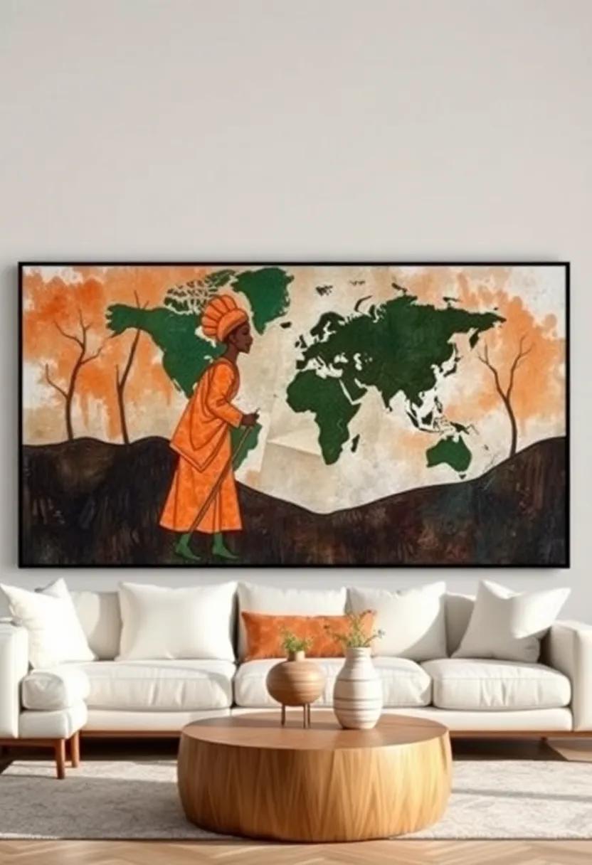 Cultural Art Pieces: Celebrate diversity with oversized art⁢ representing different cultures, adding depth and interest to your‍ decor narrative