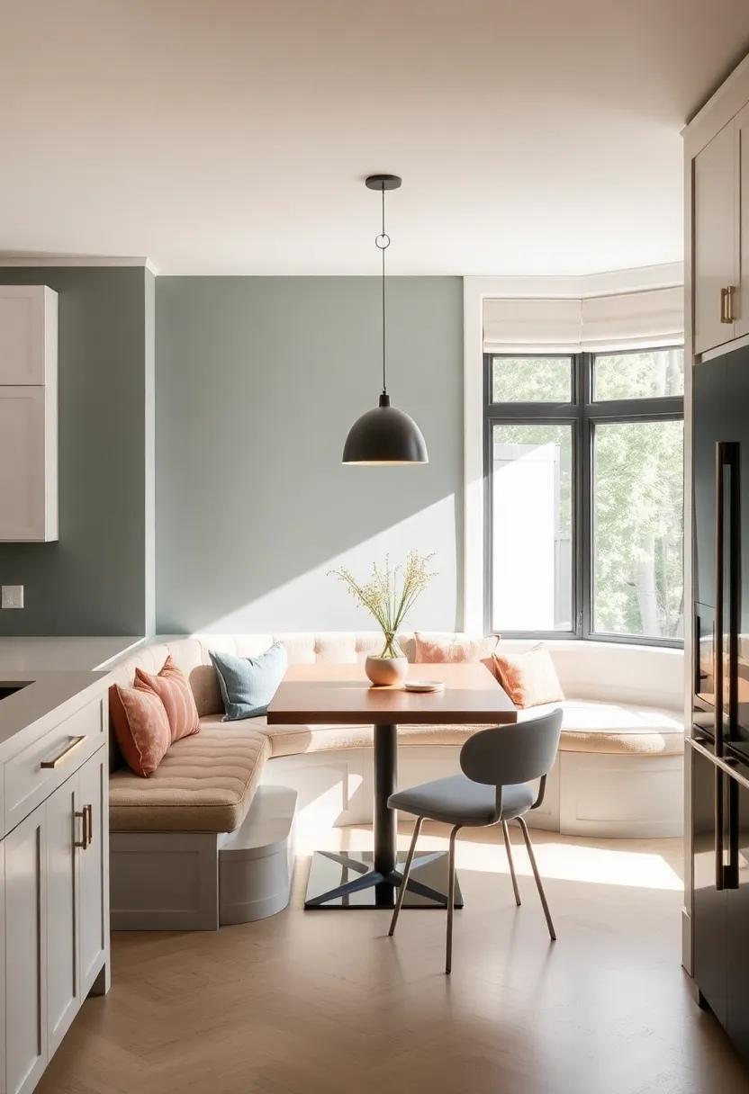 Cozy Banquette Seating: Incorporate a plush banquette or a comfortable nook for casual dining, inviting warmth and a touch of‍ sophistication to your culinary space