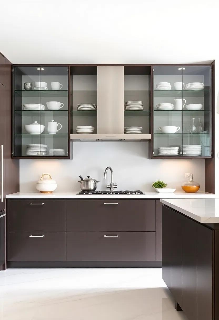 Glass Front Cabinets: Infuse your kitchen with luxury by incorporating glass-front cabinets to display⁢ exquisite dishware and add a sense of openness