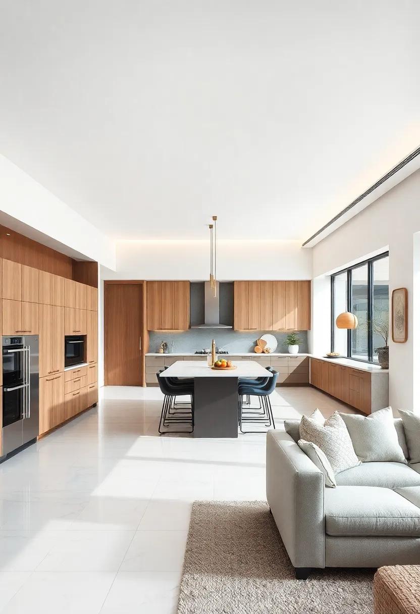 Open Floor plan:⁣ Embrace an⁢ open floor ⁤plan that merges ⁤the kitchen with living spaces, encouraging interaction and ensuring a seamless flow of design