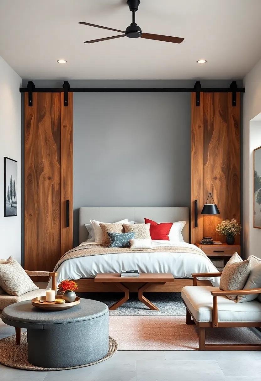 Sliding Barn Doors: ‍Install sliding barn doors for a ⁤trendy⁣ yet functional⁣ entryway‌ into your bedroom that emphasizes farmhouse aesthetics