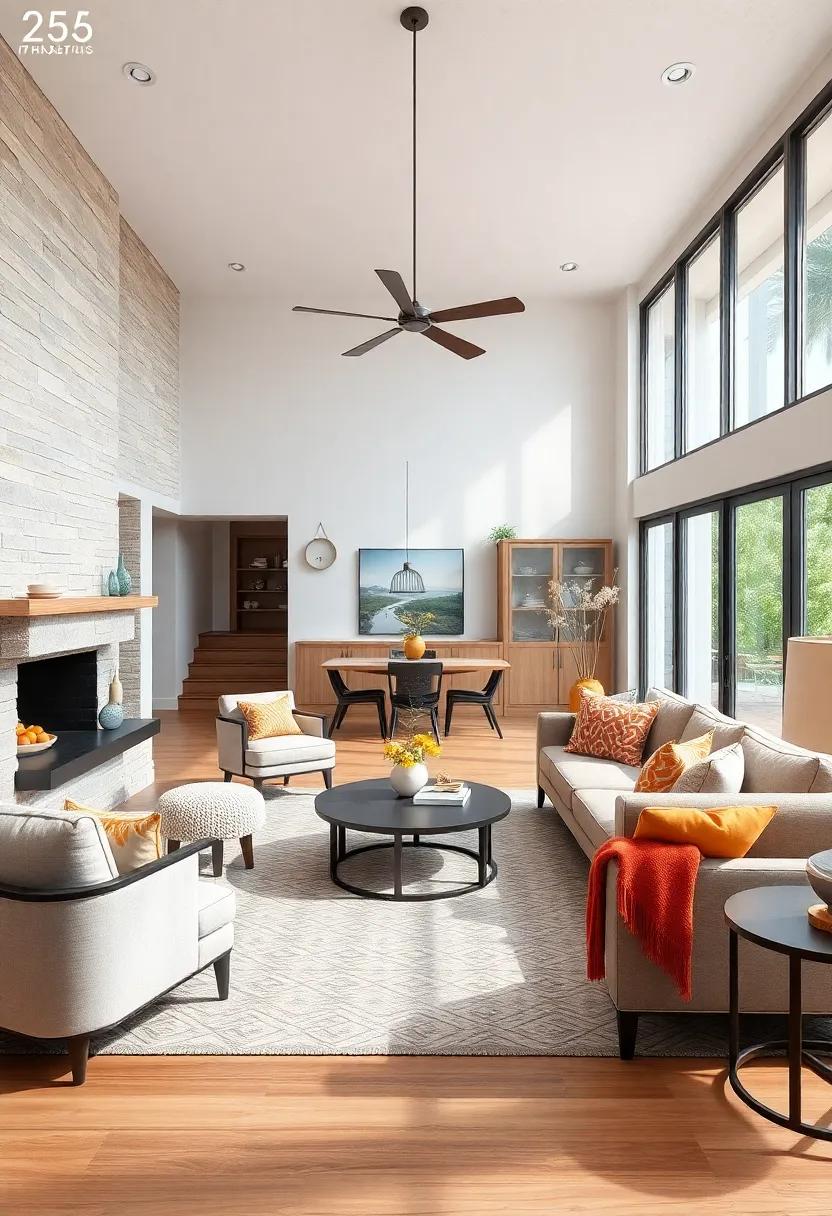 Embrace Open Spaces: Opt for a spacious layout that encourages a flow between the living room and adjacent areas, enhancing ⁣the communal feel typical ‍of farmhouse design