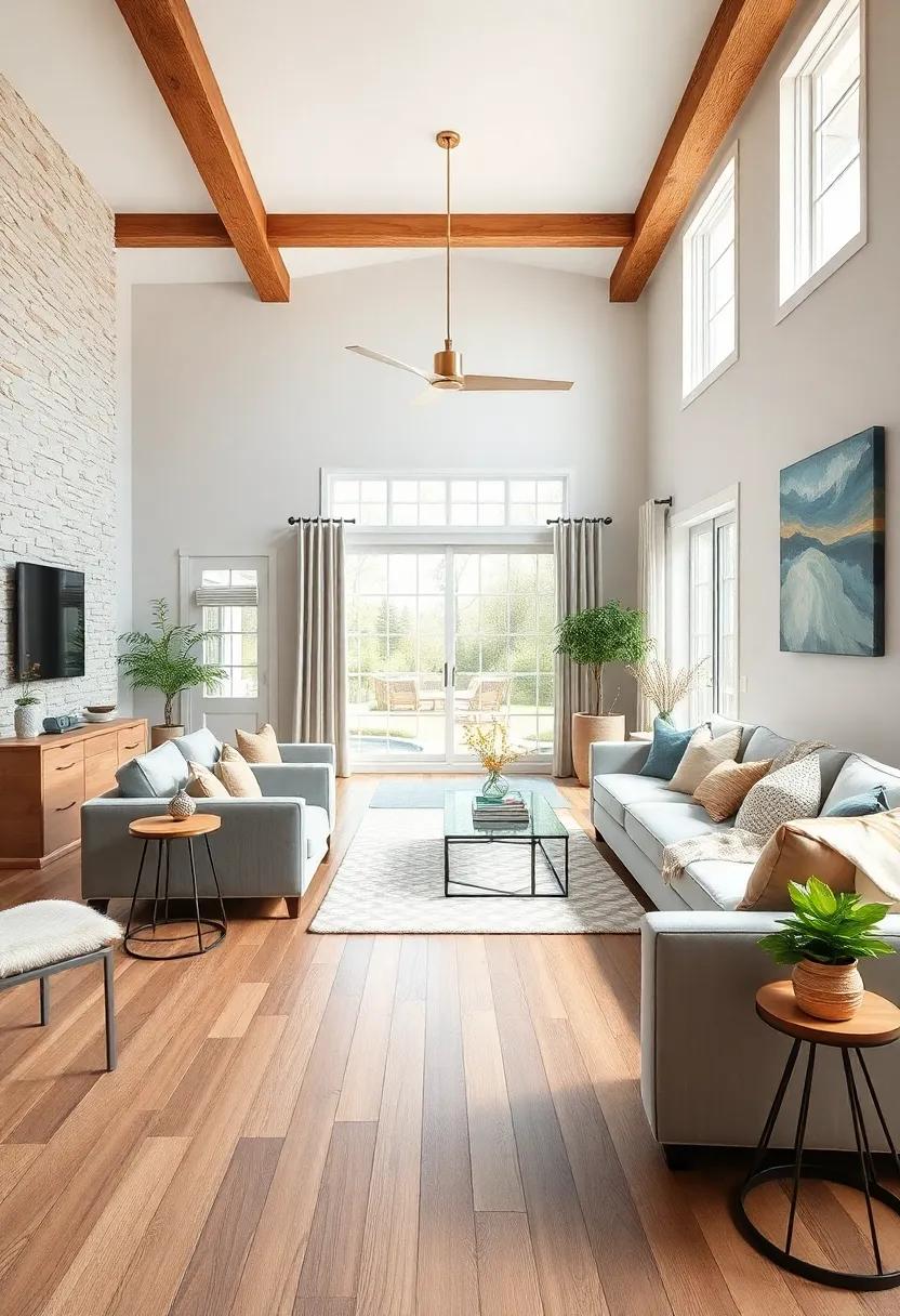 Timeless Flooring: ⁤Select​ wide plank hardwood or farmhouse-style laminate flooring ‌that​ provides a warm foundation while being durable enough for everyday family life