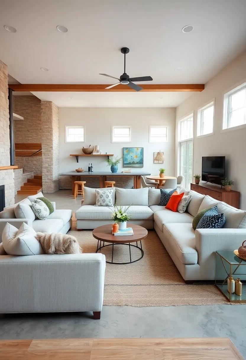 Cozy Sectional Sofas: Choose a‍ large sectional sofa in a neutral fabric ⁣to provide ⁣ample seating ‌while fostering a casual, inviting atmosphere