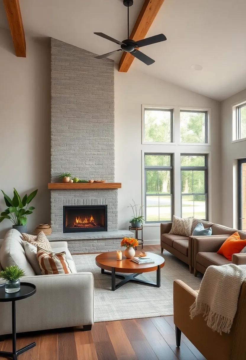 Warm Fireplaces: Incorporate a modern ‌fireplace or a ‍wood-burning stove as a stylish centerpiece, providing warmth and a cozy gathering spot during colder months