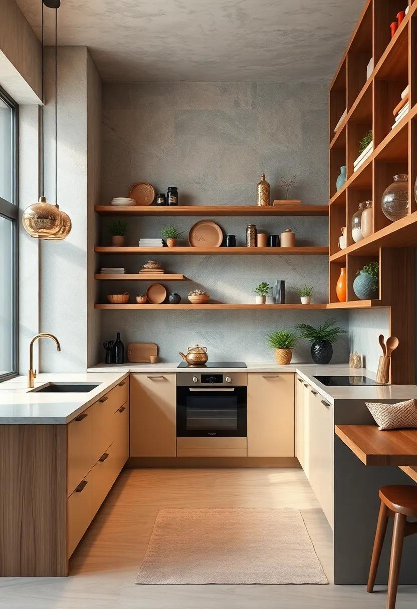 The Allure of Open shelving in Modern Kitchen Spaces