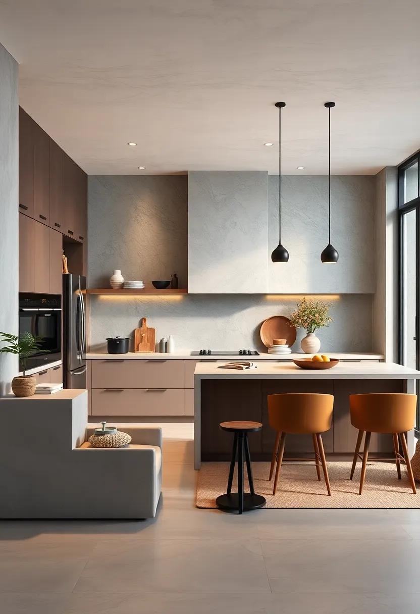Sleek Minimalism Meets Functionality in contemporary Kitchen Designs