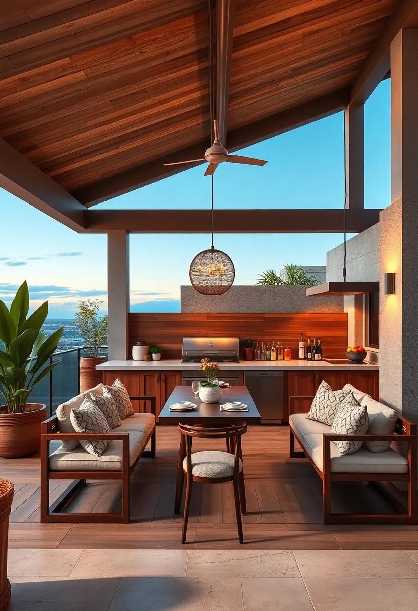 Create a rooftop bar area within your outdoor kitchen,‍ taking advantage of the height to offer⁢ stunning views while enjoying drinks and appetizers