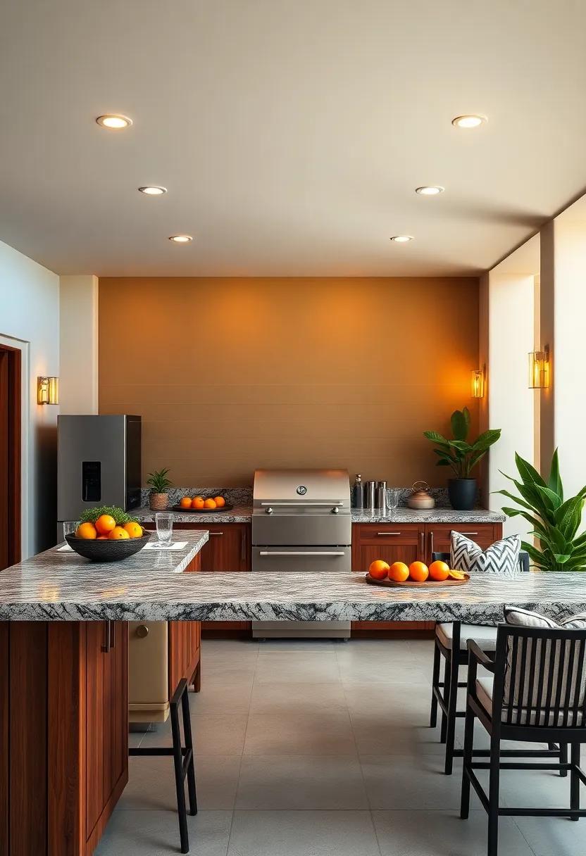 Create an outdoor oasis with a ‌granite-topped ‍bar adorned with fresh‌ citrus and herbs,⁢ inviting⁢ guests to enjoy ⁤refreshing cocktails made right on site