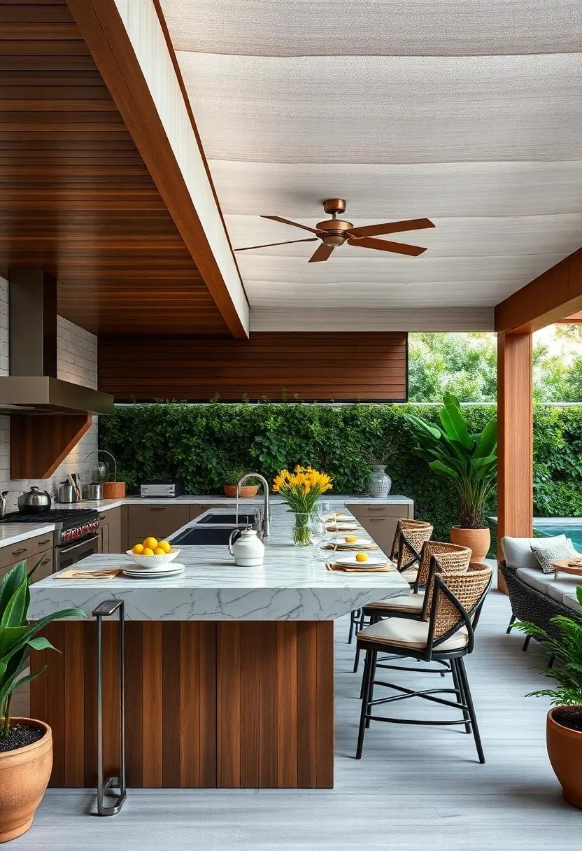 Utilize a large island setup that combines ​cooking and bar seating, letting the ⁤chef join the conversation while ⁤preparing mouth-watering dishes