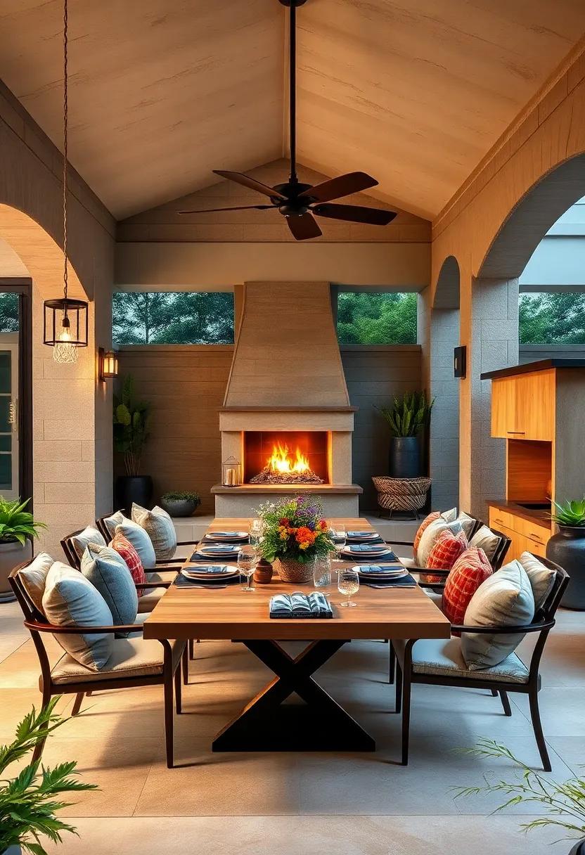 Creating a ​Focal Point With a ⁤Stylish Outdoor Fireplace