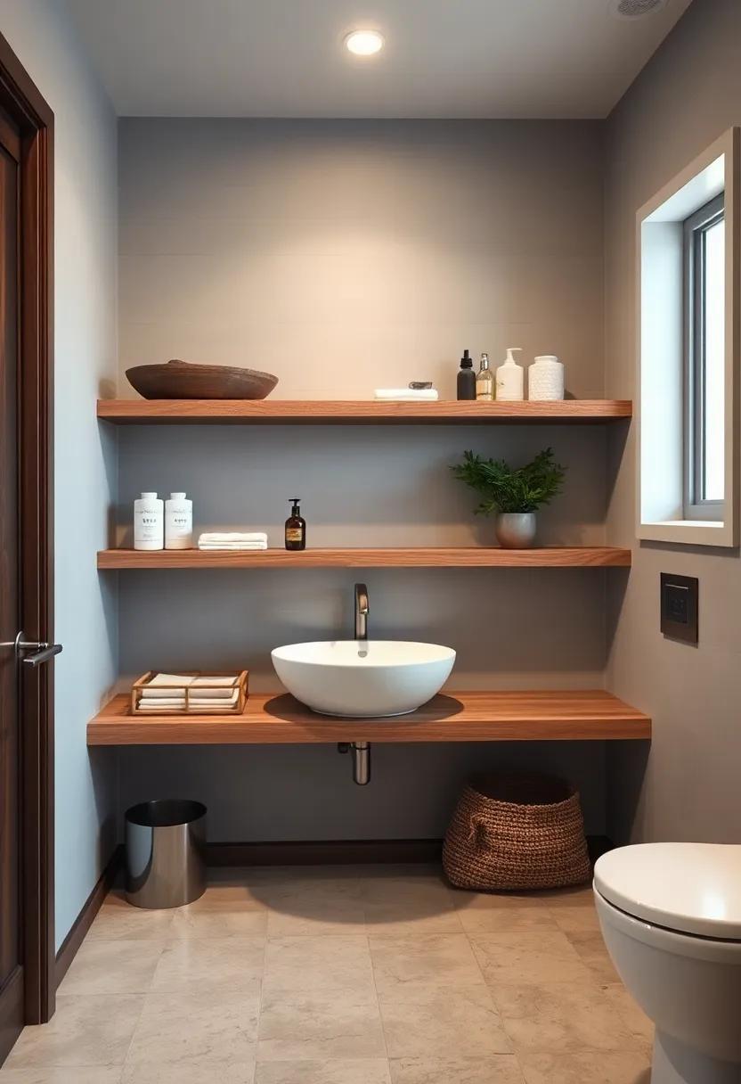 Creating open Shelving for a Functional yet Stylish Bathroom