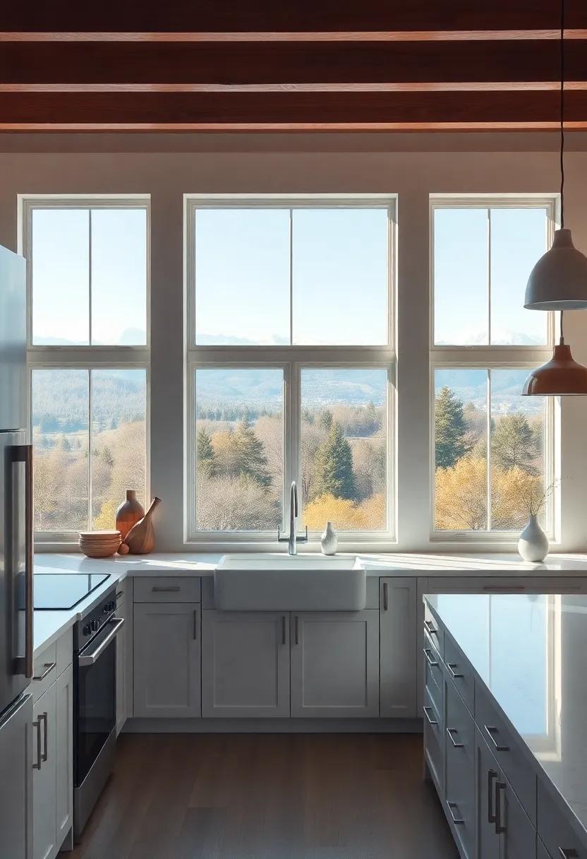 Large Windows: Experience the ​beauty​ of natural light flooding ⁢in from⁤ oversized ‍windows, providing breathtaking views and enhancing your kitchen’s ‌ambiance