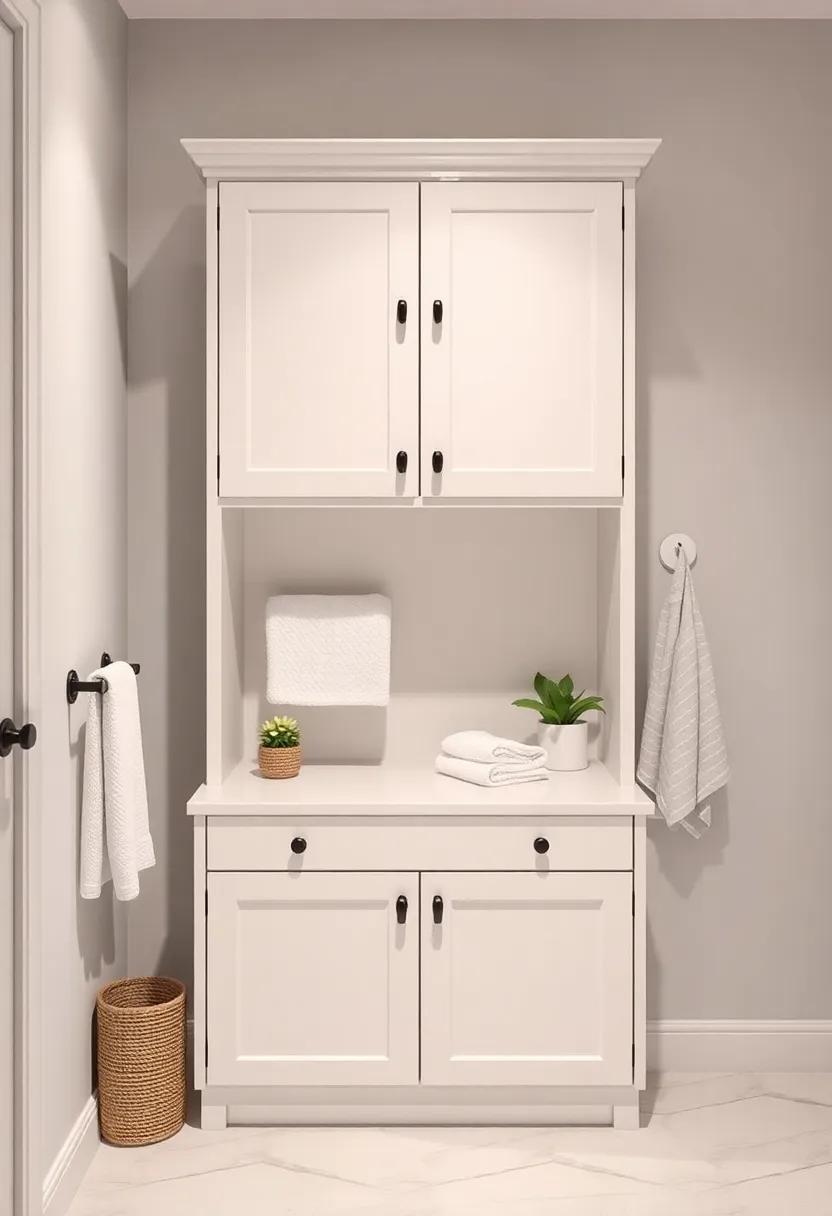 Create a designated nook for extra towels by⁢ converting an unused corner into a stylish cabinetry⁤ feature