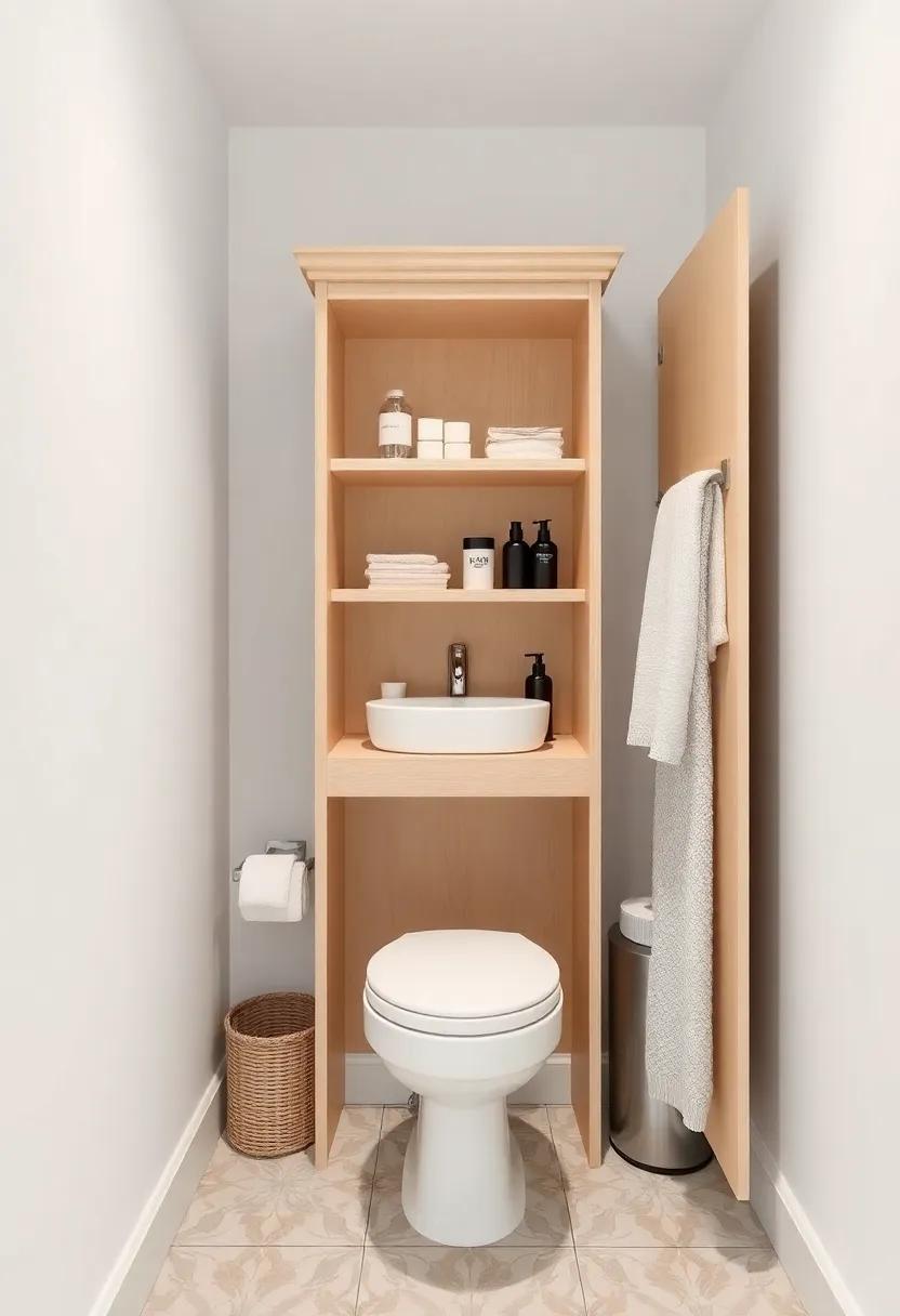Opt for a narrow cabinet with pull-out shelves, ⁢allowing for easy access to smaller ⁤items without rummaging through clutter