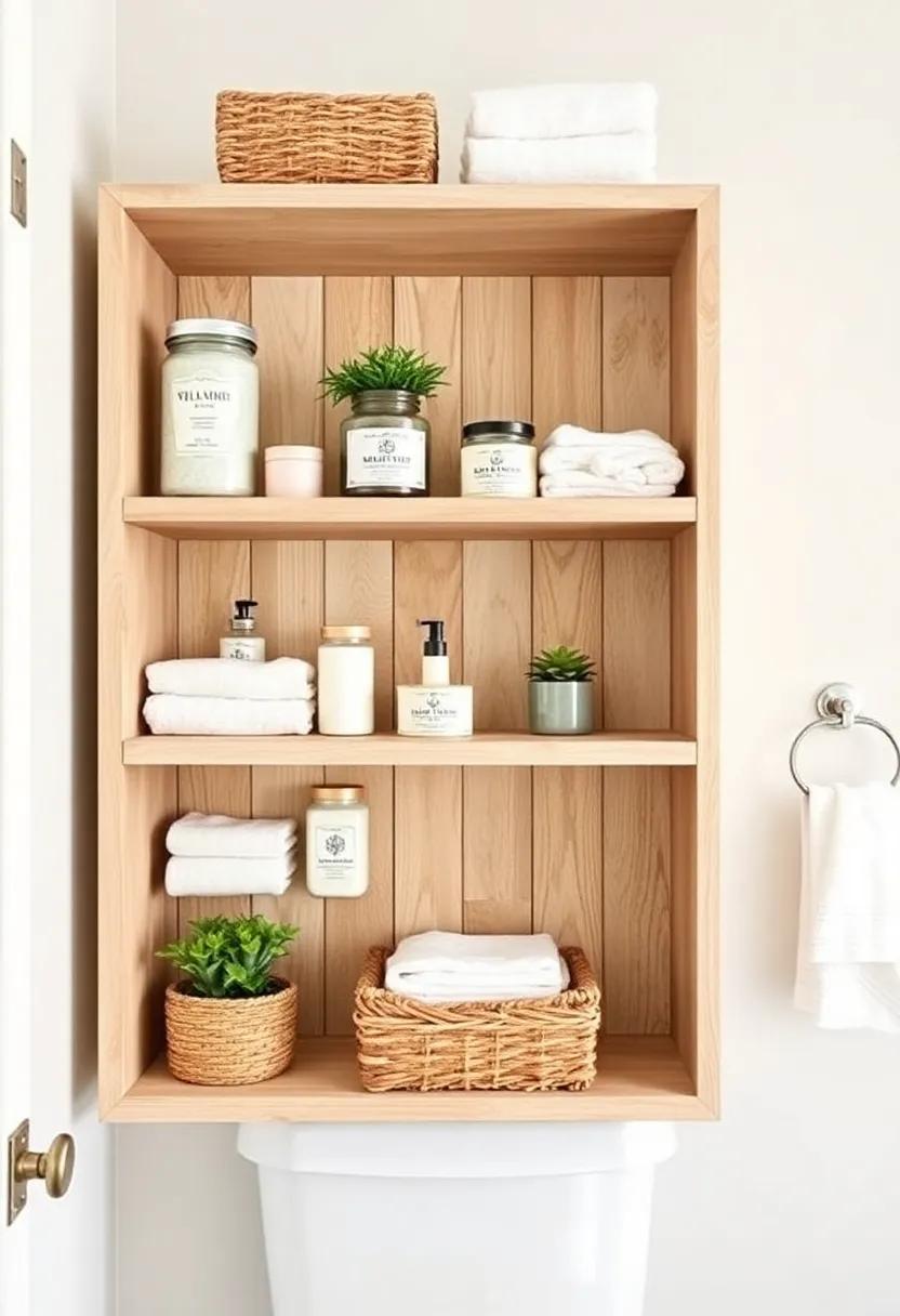 Repurpose a small bookshelf for bathroom essentials, giving a ⁣charming farmhouse vibe while staying organized