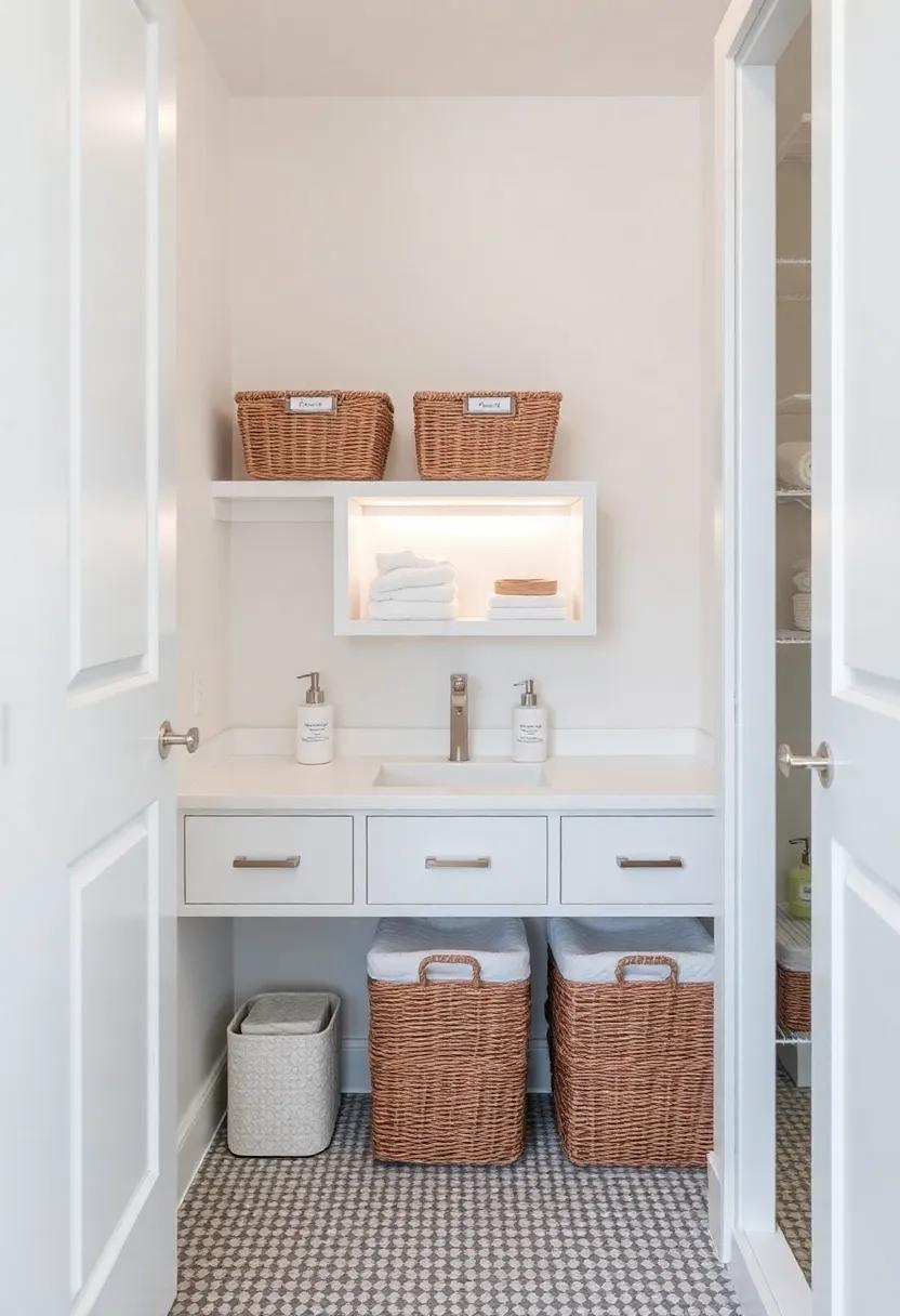 Transform your closet into a mini spa storage​ area by incorporating baskets ‌and labeled bins for all bath essentials