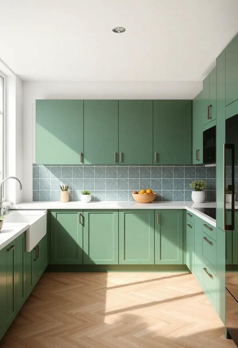 Choosing ⁣the Perfect Flooring to Complement Green Cabinets