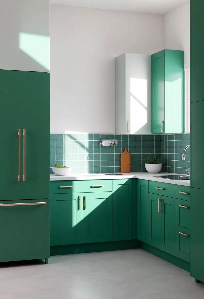 harmonizing Natural‍ Light ⁢with Green Cabinet ‌Accents